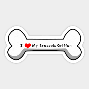 I Love My Brussels Griffon Sticker